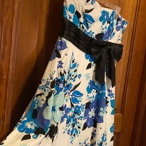 Strapless knee length dress